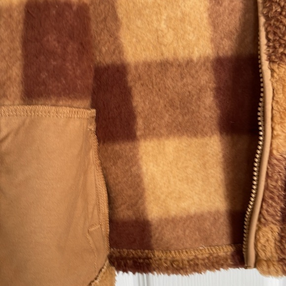 New! Toddler Boys' Faux Shearling Zip-Up Jacket - Cat & Jack™ Brown Size 12 M - Picture 6 of 8